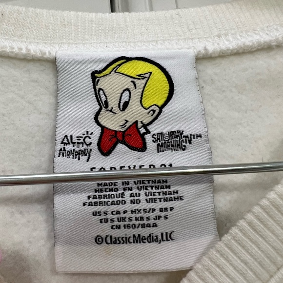 Alec Monopoly x Forever 21 White Crewneck Sweatshirt Size Small - Picture 3 of 6